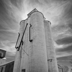 Grain Elevator and Clouds - Haxtun, CO